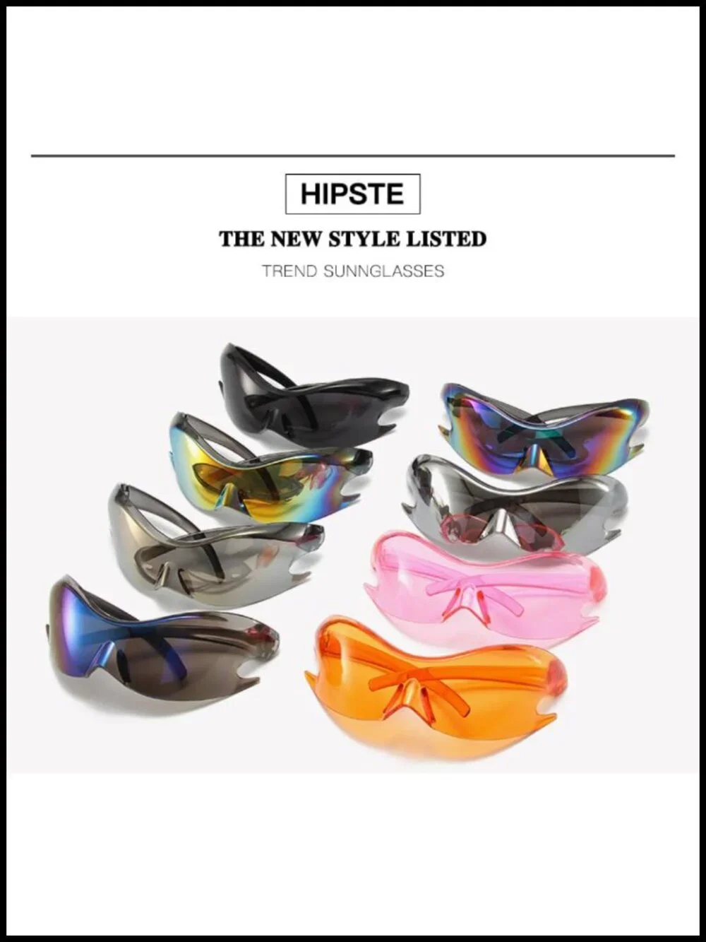Futuristic Wrap Around Shield Sunglasses Men Women UV Protection Comic Cosplay